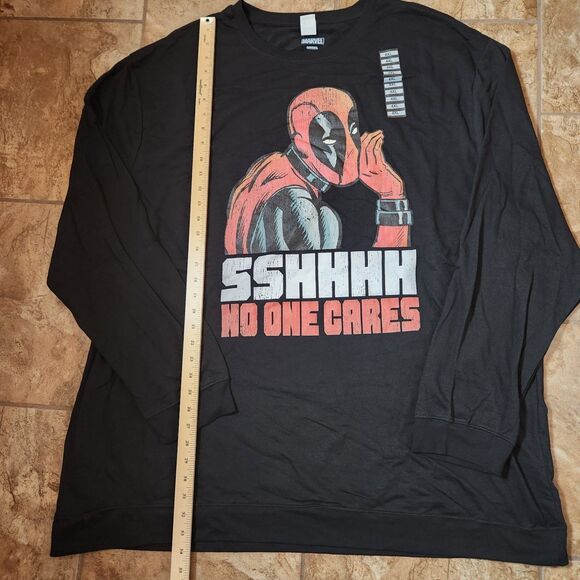 Marvel Sweatshirt Men’s 4XL – SSHHHH No One Cares Graphic Crewneck - Picture 5 of 8